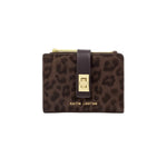 Orin Twist Lock Leopard Print Purse | Chocolate