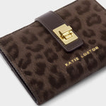 Orin Twist Lock Leopard Print Purse | Chocolate