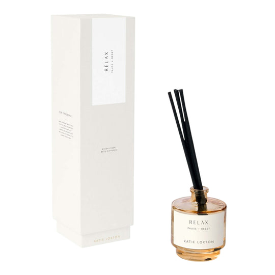 'Relax' Sentiment Reed Diffuser | Fresh Linen & White Lily