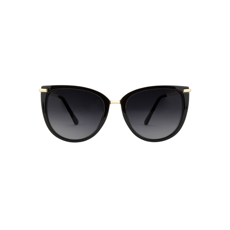 Sardinia Round Cat-Eye Sunglasses | Black