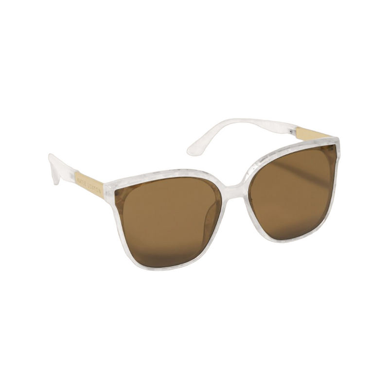 Savannah Sunglasses | White Marble