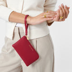 Small Wristlet Pouch | Garnet Red