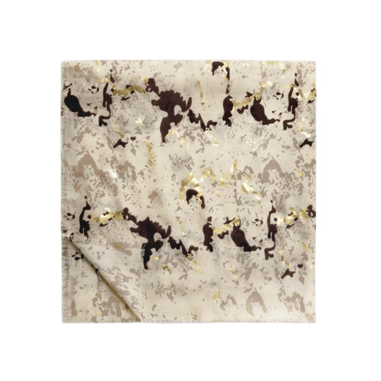 Snake Print Foil Scarf | Sand