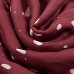 Studded Scattered Dots Print Scarf | Burgundy