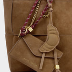 Suedette Purse with Cord | Caramel