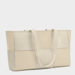 Taya Hand Woven Suedette Shoulder Bag | Off White