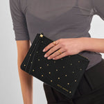 Tassel Studded Charm Pouch | Black