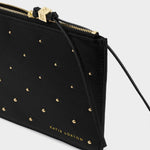 Tassel Studded Charm Pouch | Black