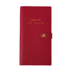 'Vacay, Love, Laughter' Sentiment Travel Wallet | Garnet Red