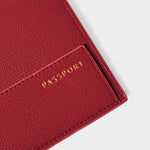 'Vacay, Love, Laughter' Sentiment Travel Wallet | Garnet Red