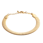 Waterproof Ciana Snake Chain Bracelet | Large | Gold Plated