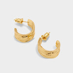 Waterproof Cleyo Hoop Earrings | Gold Plated