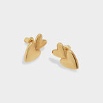 Waterproof Eros Heart Earrings | Gold Plated