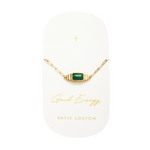 Waterproof 'Good Energy' Malachite Bracelet | Gold Plated