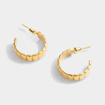 Waterproof 'Optimism' Amulet Hoop Earrings | Gold Plated