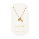 Waterproof 'Positivity' Charm Necklace | Gold Plated