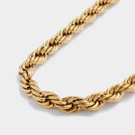 Waterproof Reine Rope Necklace | Gold Plated