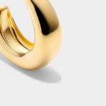 Waterproof 'With Love' Dome Hoop Earrings | Gold Plated