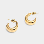 Waterproof 'With Love' Dome Hoop Earrings | Gold Plated