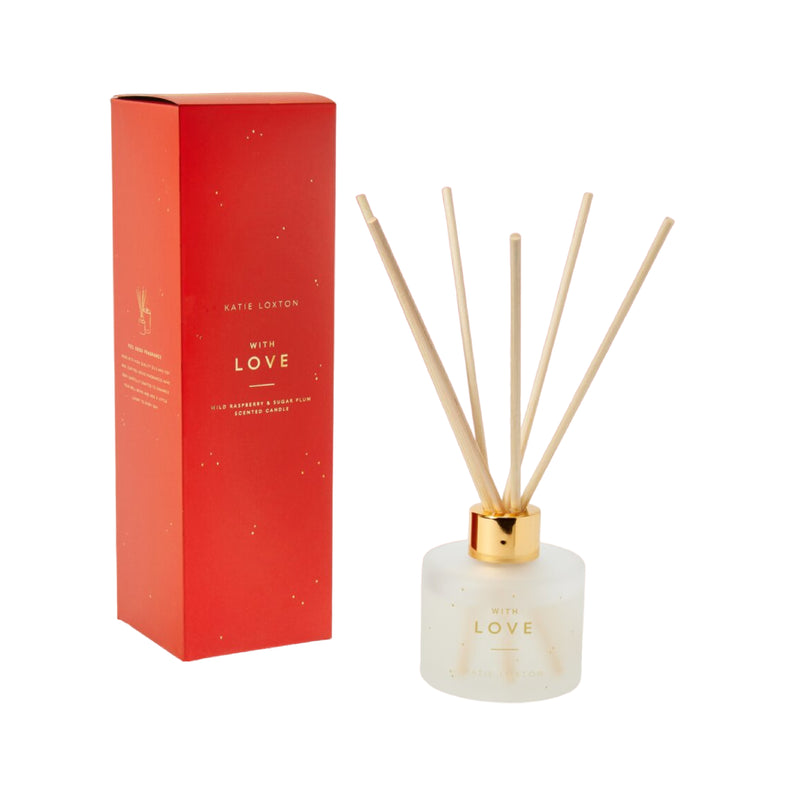 'With Love' Sentiment Reed Diffuser | Wild Raspberry & Sugar Plum