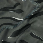 Zebra Print Scarf | Charcoal, Black & White