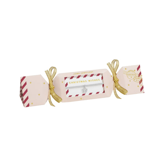 Kids' Christmas Cracker 'Christmas Wishes' Bracelet | Silver Plated