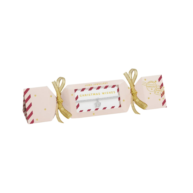 Kids' Christmas Cracker 'Christmas Wishes' Bracelet | Silver Plated