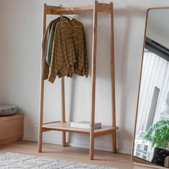 Kingham Oak Open Wardrobe | Natural