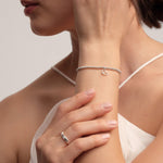 Laboratory Grown Diamond A Little 'Happy 18th Birthday' Bracelet | Silver Plated