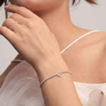 Laboratory Grown Diamond A Little 'Happy 30th Birthday Bracelet | Silver Plated