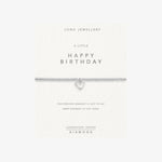 Laboratory Grown Diamond A Little 'Happy Birthday' Bracelet | Silver Plated