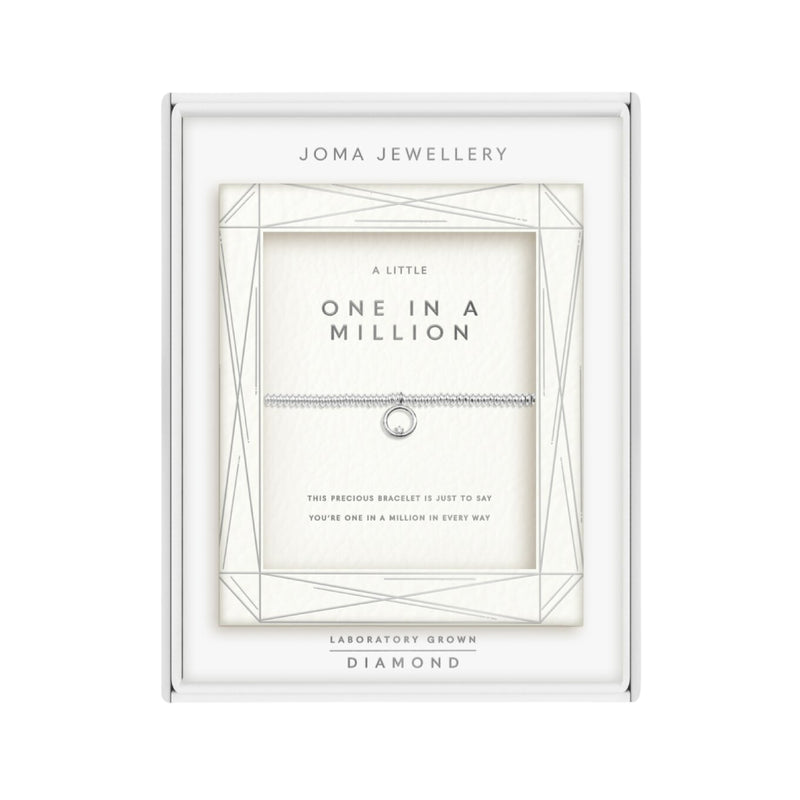 Laboratory Grown Diamond A Little 'One In A Million' Bracelet | Silver Plated