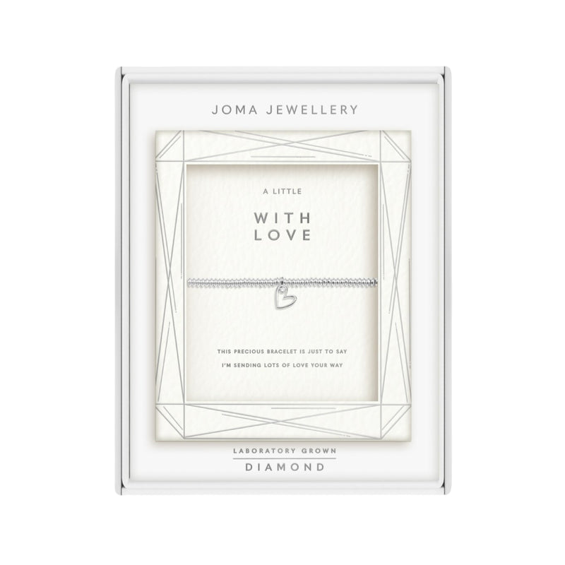 Laboratory Grown Diamond A Little 'With Love' Bracelet | Silver Plated