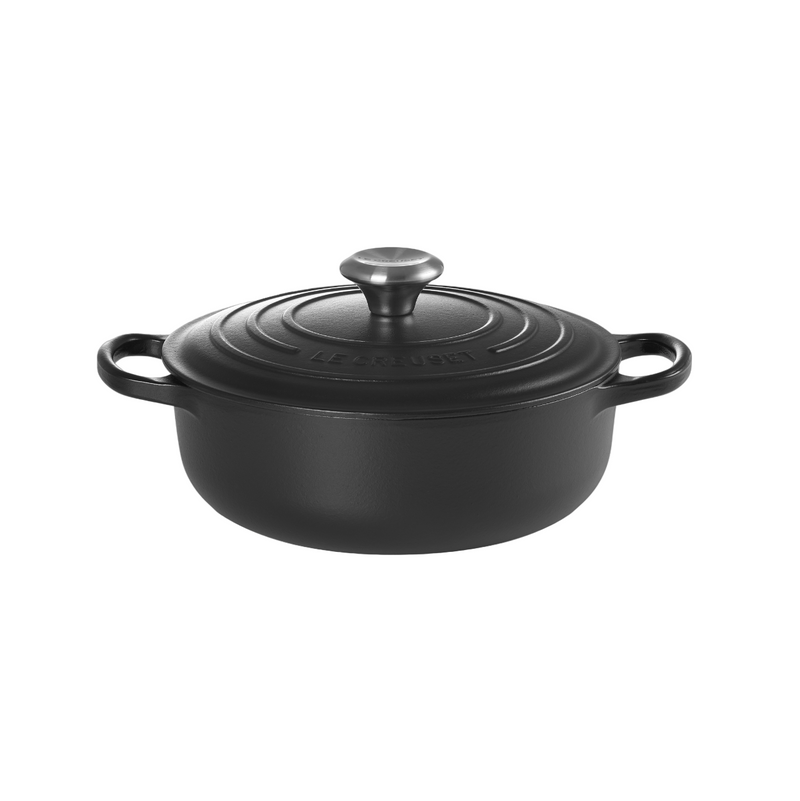 Cast Iron Sauteuse Pan | Satin Black | 24cm