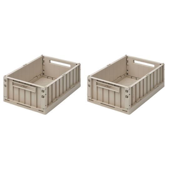 Medium Weston Storage Box Set | Sandy | 2 Pack
