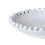 Decorative Bowl with Bobble Detail | White Ceramic | 40cm