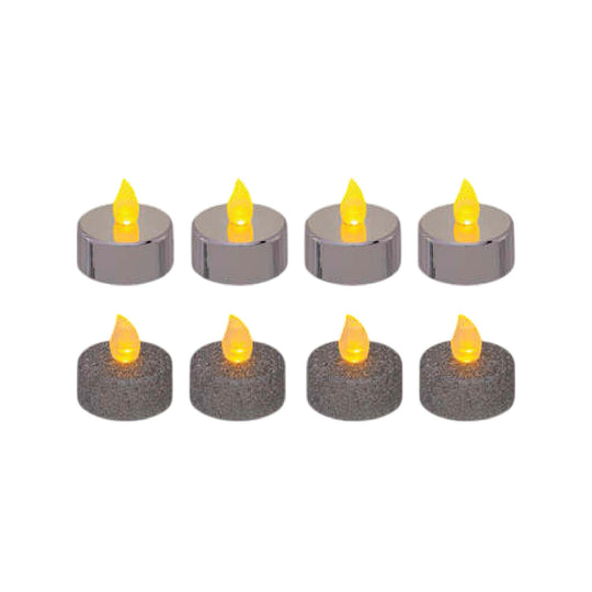 LED Tealights | Silver | Set of 8