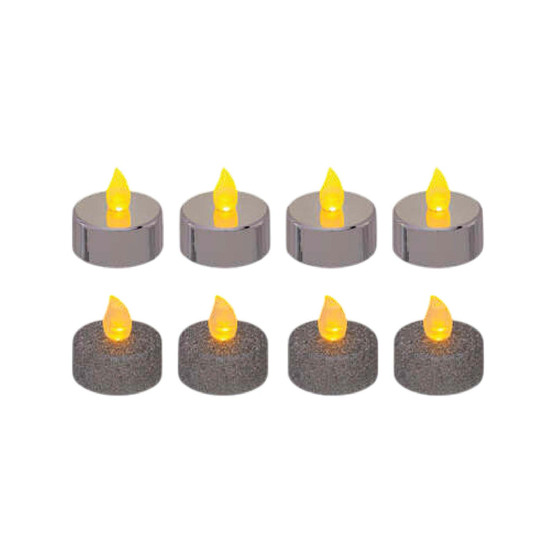 LED Tealights | Silver | Set of 8