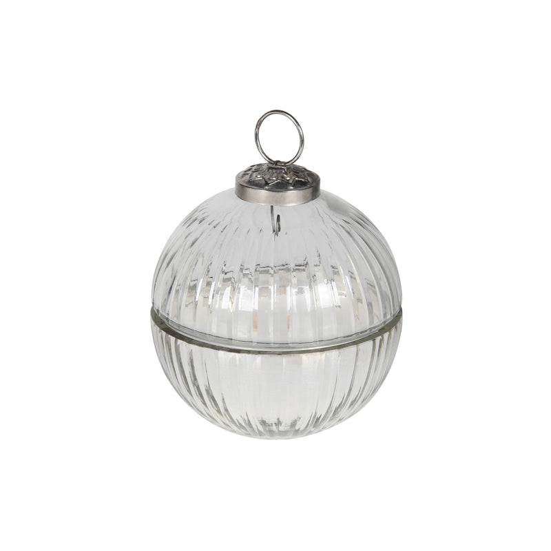 Silver Candle Globe with Lid | Balsam & Cedar