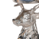 Stag Head Pillar Candle Holder | Nickel