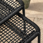 Outdoor Sassano Lounge Chair with Footstool | Black