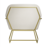Charles Velvet Armchair | Cream/Brushed Gold