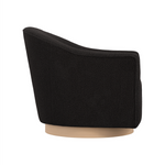 Daphne Boucle Swivel Chair | Black