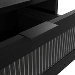 Edison Reeded 5 Drawer Chest | Matte Black