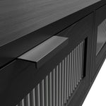 Lincoln Reeded Console Table | Matt Black