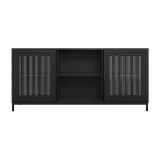 Maddox Reeded Media Unit | Matt Black