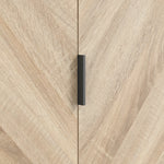 Stockholm Chevron 2 Door Wardrobe | Natural/Black