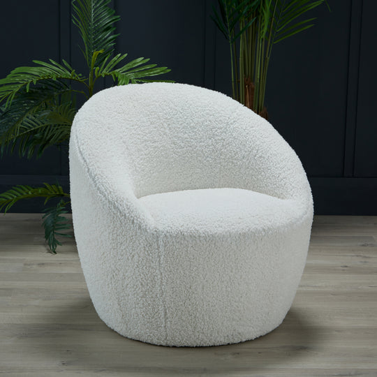 Cocoon Boucle Chair | White