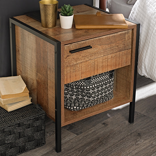 Hoxton Bedside Cabinet | Distressed Oak