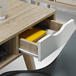 Scandi 2 Drawer Desk | White Oak